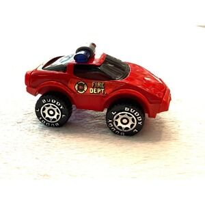 Vintage 1984 Buddy L Fire Dept Red‎ Sports Car 4x4 Toy Vehicle